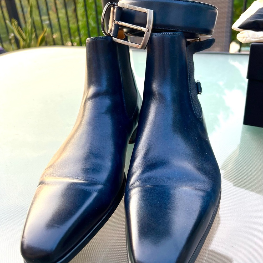 Blue Sole Shoes Patina Chelsea Boot and Matching Belt